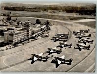 8302 Kloten - Fliegeraufnahme Flughof Flugzeuge