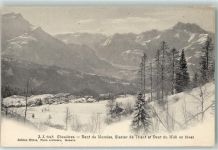 1885 Chesières - Dent de Morcles Glacier du Trient Dent du Midi en hiver