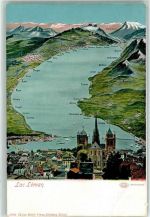 1260 Nyon - Vogelschau Genfersee