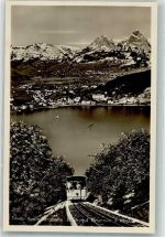 6440 Brunnen Foto AK Bergbahn elektrische Standseilbahn Treib-Seelisberg