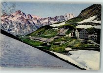 Furkapass - Winter Furkahotel Finsteraarhorn Schreckhorn Bahnpost Zug 275