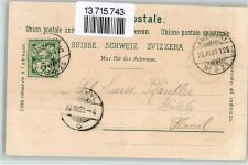 9606 Bütschwil 1900 BOAKC Kirche Schule Fabrik Buchdruckerei Bahnpost Zug 125 Lithographie