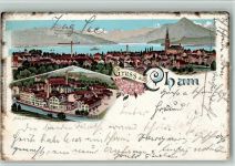 6330 Cham 1899 BOAKC Lithographie Milch Fabrik