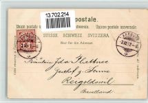 4663 Aarburg 1897 BOAKC Lithographie Hotel Krone