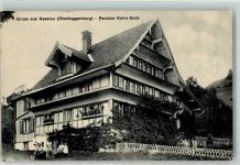 9650 Nesslau 1913 Privatfoto AK Pension Kuhn-Grob
