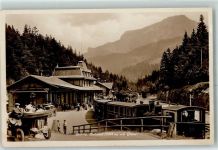 3860 Brünig 1927 Gebrauchsspuren Bahnhof Eisenbahn Auto