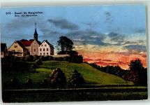 4102 Binningen - St Margarethenkirche im Abendrot