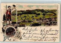 9055 Bühler 1903 Lithographie Kuhhirte Kühe