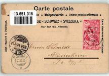 8752 Näfels 1900 Lithographie Denkmal Obersee Freulerpalast