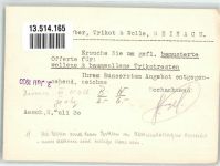 4147 Aesch BL Lithographie Werbung Blechwarenfabrik J. Vogel