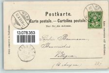 3076 Worb 1901 - Schloss Worb und Dorf, AK