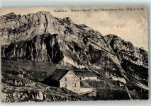 8872 Weesen Gebrauchsspuren Gasthaus Hohen Speer Oberkäsernalp