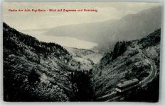6415 Arth Foto AK Zahnradbahn Arth-Rigi-Bahn blick auf Zugersee Rossberg