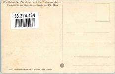 7180 Disentis Mustér Foto AK Kirche Freskobild Wallfahrt der Bündner n.d.Calvenschlacht sign. Kunz, F.