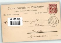 1530 Payerne 1898 Winter Ort handschriftlich