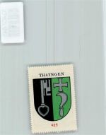 8240 Thayngen - Vignette Wappen Kaffee Hag 1920-1940 Schlüssel Rebmesser