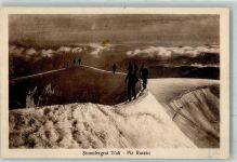 Tödi 1923 Gebrauchsspuren Hüttenstempel Klaridhütte Simmlergrat Tödi Winter Leim löst sich