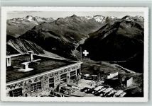 Weissfluhjoch - gegen Fluela-Weisshorn Schwarzhorn Dischmeter mit Piz Vadret Wappen