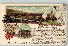 4600 Olten 1898 Lithographie Postamt Wartburg Säli