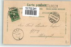 8596 Münsterlingen 1899 BOAKC Lithographie Bahnhof Kirche Kloster Pension Schelling Verlag Künzli Nr 652