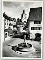 8570 Weinfelden 1954 Foto AK Hotel Kirche