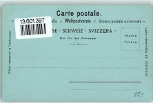 9470 Werdenberg Lithographie / Mondschein Werdenberg Buchs Grenzbahnhof Buchs