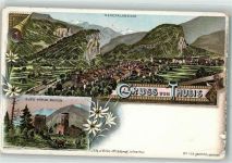 7430 Thusis Lithographie Burg Hohen Rhätien Edelweiß Verlag Schlumpf Nr 155