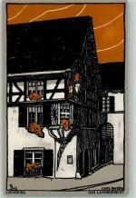 5600 Lenzburg Künstlerkarte Landsgericht sig Carl Zweifel Serie 1