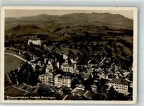 6313 Menzingen 1937 Foto AK Fliegeraufnahme Institut