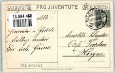 St. Nikolaus sign. Kreidolf Zwerg Wichtel Pro Juventute Schweiz 1918 Künstlerkarte