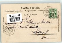 6052 Hergiswil NW 1904 Gebrauchsspuren Vierwaldstättersee Pilatus