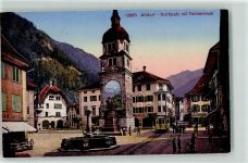 6460 Altdorf UR - Platz Telldenkmal Straßenbahn