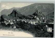 1950 Sion Sitten Foto AK Schloss Burg