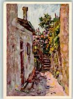 6978 Gandria 1960 Künstlerkarte Angolo pittoresco Fritz Meijer