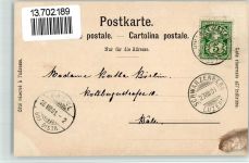 Schwarzenberg 1901 BOAKC Lithographie Hotel Pension Kreuz Dependance Post