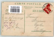 Chrüzegg Prägedruck Tracht Alphorn Gasthaus Lithographie