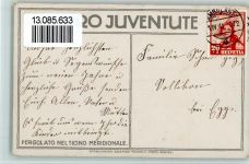 Militär- sign Moos -Pergolato nel Ticino Meridionale - Briefmarke mit Stempel nachträglich aufgeklebt Pro Juventute Schweiz 1941 Künstlerkarte