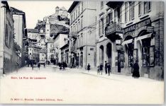 1950 Sion Sitten - Geschäft Burg Kirche Rue de lausanne