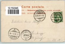 8730 Uznach Gebrauchsspuren 1901 Uznach gegen den Mürtschenstock