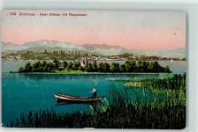 Ufenau Insel - Zürichsee Ruderboot Blick auf Rapperswil