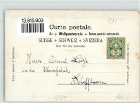 8590 Romanshorn Lithographie 7. Zusammenkunft des Verkehrspersonals der Bodenseeuferstaaten 1899 Nr 371 sign E. altenburger