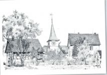 8952 Schlieren - Zeichnung, Kirche