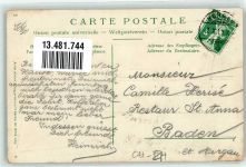 8810 Horgen 1911 Prägedruck Fahne Lithographie