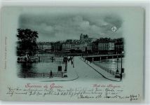 1200 Genève Genf 1899 Mondschein Pont des Borgues