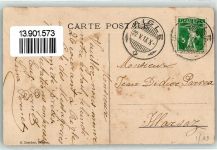 1860 Aigle 1913 - Cafe Gasthaus Co du Moele Ort lt. Stempel