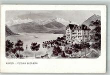 3654 Gunten 1922 Foto AK Pension Elisabeth