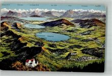 5600 Lenzburg Folienkarte / Lackkarte Vogelschau Seetal Schloss Widlegg Hallwilersee