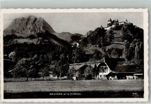 1663 Gruyères Foto AK Schloss Greyerz