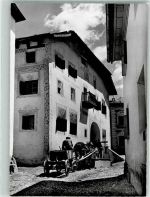 7545 Guarda Foto AK Daorpartie Haus Könz Pferdewagen