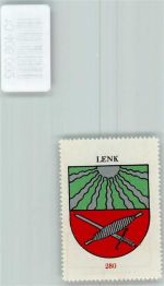 3775 Lenk im Simmental - Vignette Wappen Kaffee Hag ca 1920-1940 Spindel Schwert